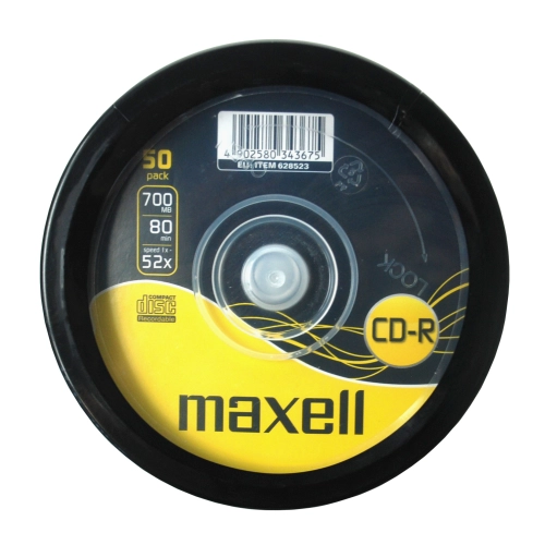 Maxell CD-R 80 Min 700 MB 52x spindle 50 CD 628523 2