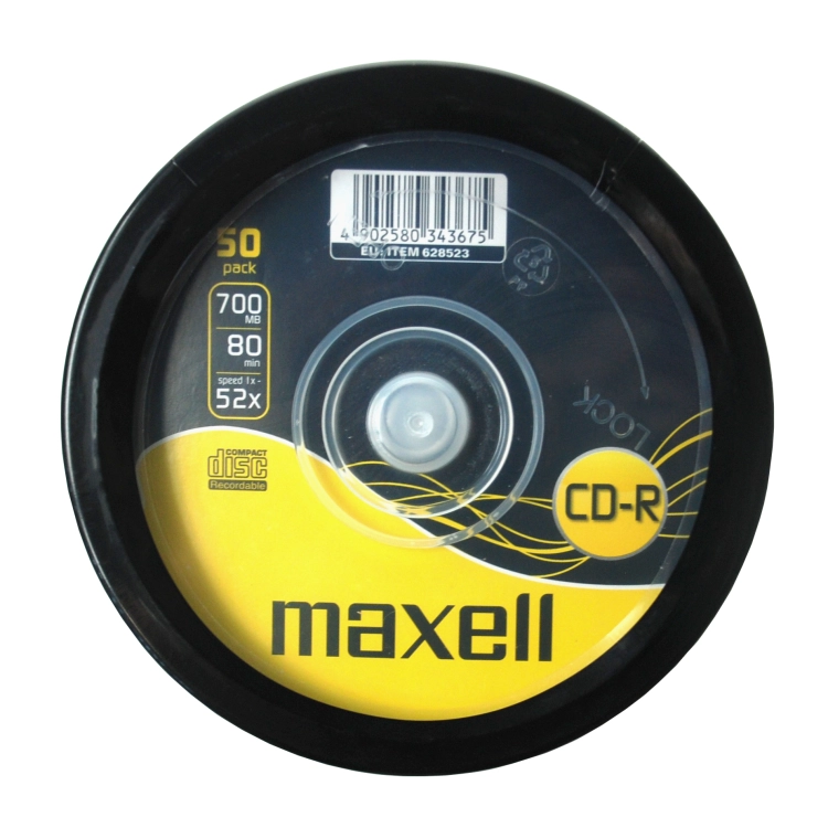 Maxell CD-R registrabili 700 MB 80 minuti 52x 50 pezzi
