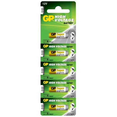Batteria GP 27A 12V Alcalina - Blister 5 Pezzi