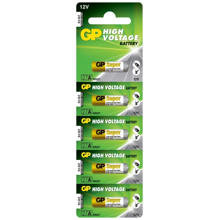 Batteria GP 27A 12V Alcalina - Blister 5 Pezzi