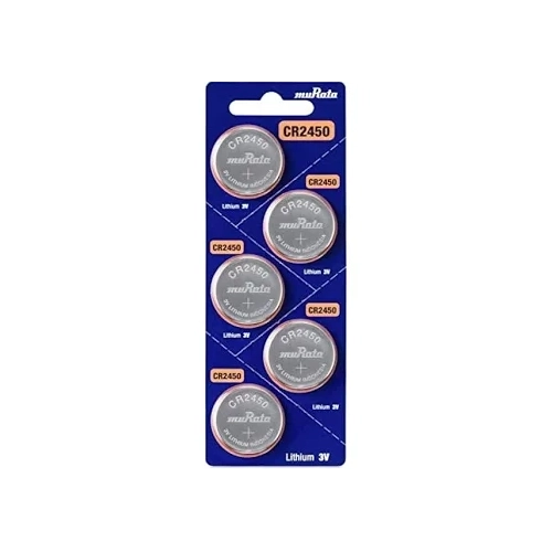 Batteria Murata CR2450 Litio 3V - Blister 5 pezzi