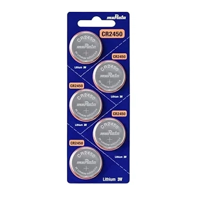Batteria Murata CR2450 Litio 3V - Blister 5 pezzi