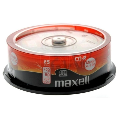 Maxell CD-R Music Audio 80 Min 700 MB spindle 25 CD 628529