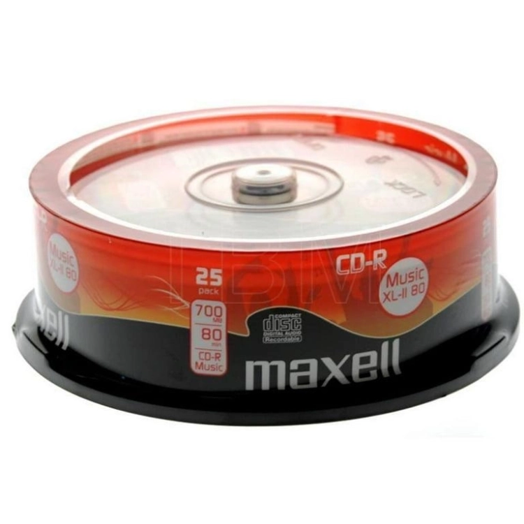 Maxell CD-R Music Audio 80 Min 700 MB spindle 25 CD 628529