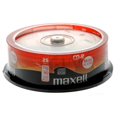 Maxell CD-R Music Audio 80 Min 700 MB spindle 25 CD 628529