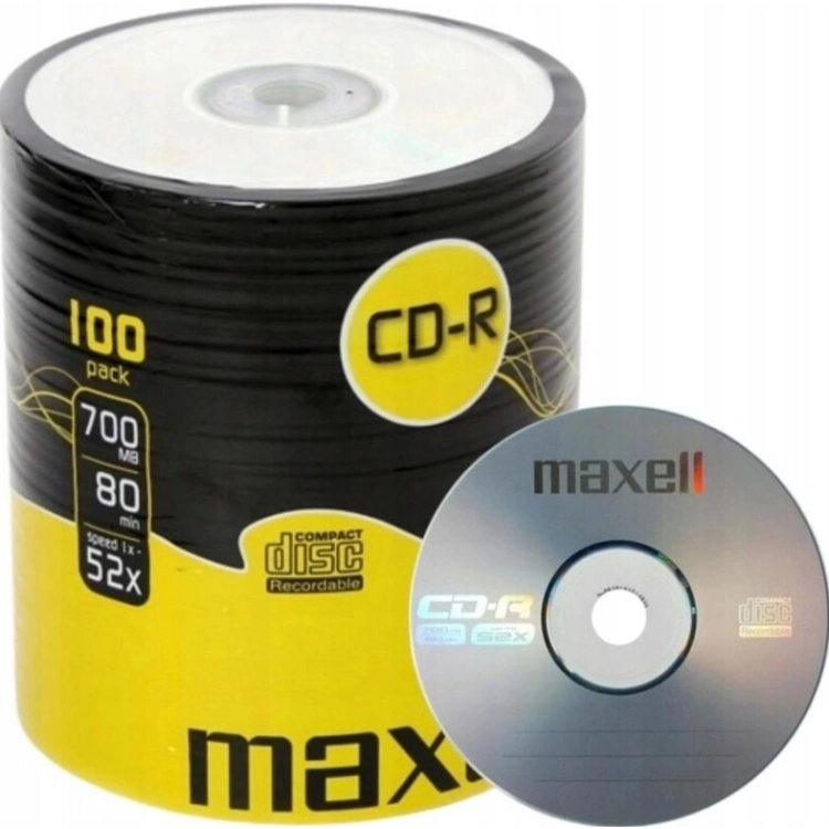 CD-R Maxell 624037 700MB 80 minuti 52x 100 CD