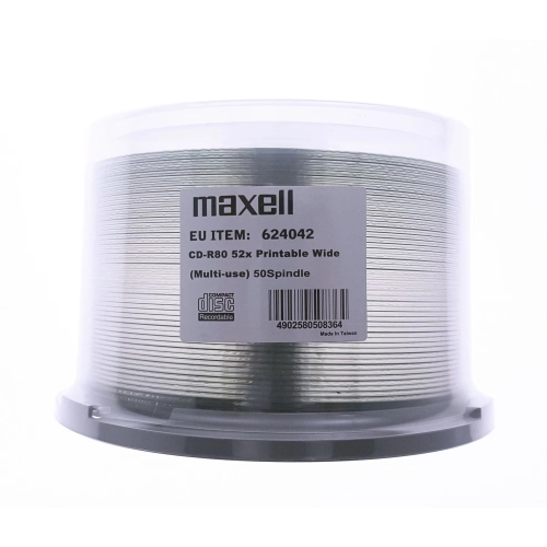 Maxell CD-R 80 Printable 700MB 52x 50 CD 624042