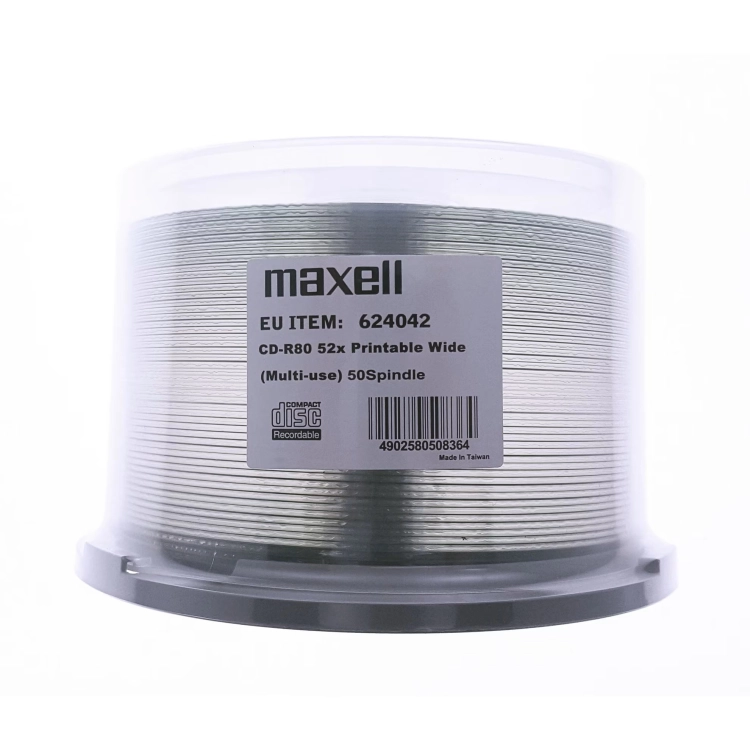 Maxell CD-R 80 Printable 700MB 52x 50 CD 624042