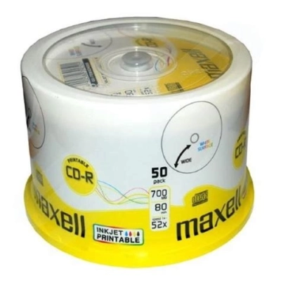 Confezione Maxell CD-R 80 Printable 50 dischi stampabili – 624006