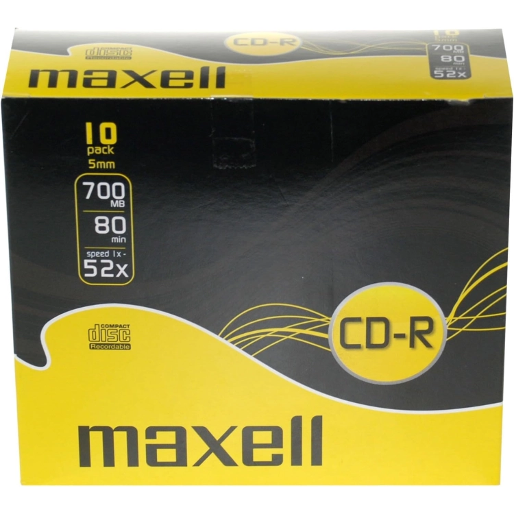 Maxell CD-R 80 10 CD Slim Jewel Case 700MB 52x 624003