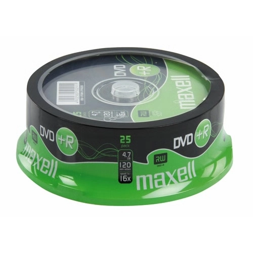 Maxell DVD+R 4,7 GB 16x – Confezione Spindle da 25 DVD