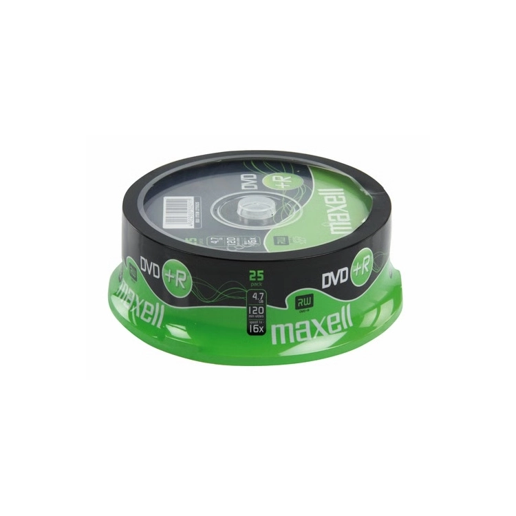 Maxell DVD+R 4,7 GB 16x – Confezione Spindle da 25 DVD