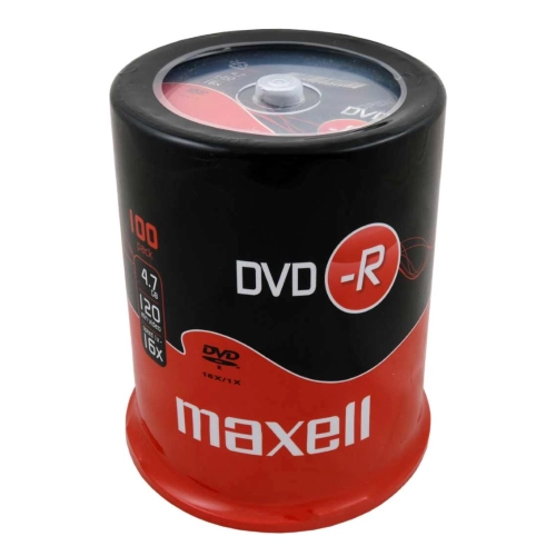 Maxell DVD-R 4,7 GB 16x – Confezione Spindle da 100 DVD