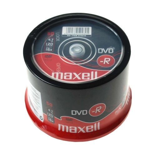 Maxell DVD-R 4,7 GB 16x – Confezione Spindle da 50 DVD
