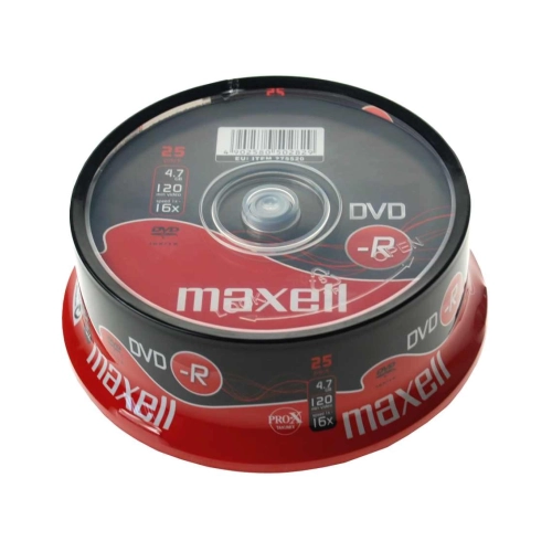 Maxell DVD-R 4,7 GB 16x – Confezione Spindle da 25 DVD