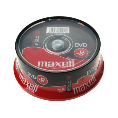Maxell DVD-R 4,7 GB 16x – Confezione Spindle da 25 DVD