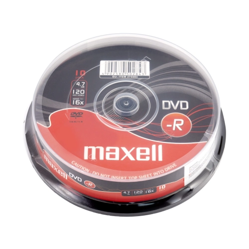 Maxell DVD-R 4,7 GB 16x – Confezione Spindle da 10 DVD