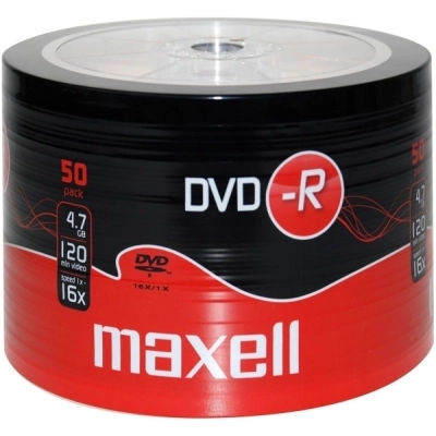 Maxell DVD-R 4,7 GB 16x – Confezione Shrink da 50 DVD