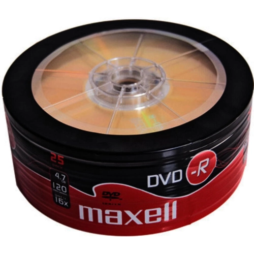 Maxell DVD-R 4,7 GB 16x – Confezione Shrink da 25 DVD