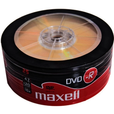 Maxell DVD-R 4,7 GB 16x – Confezione Shrink da 25 DVD