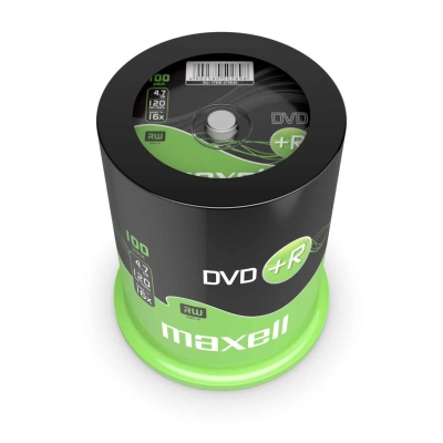 Maxell DVD+R 4,7 GB 16x – Confezione Spindle da 100 DVD