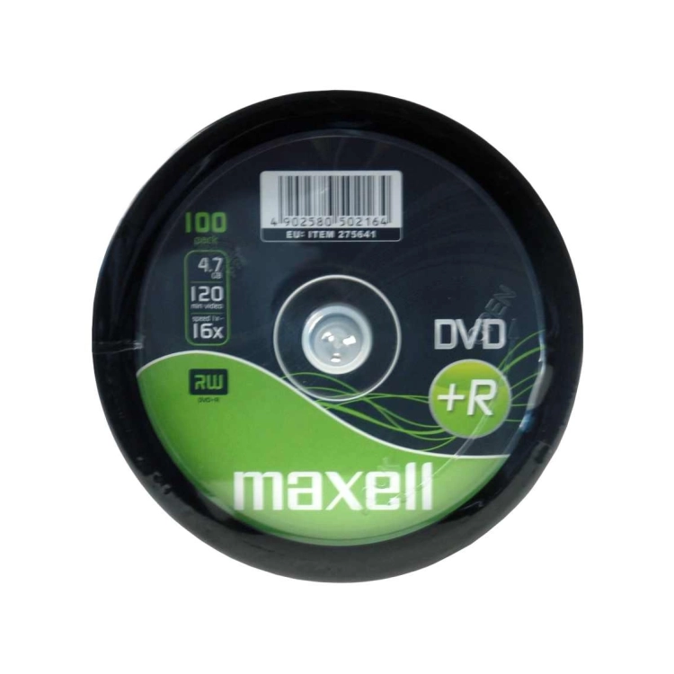 Maxell DVD+R 4,7 GB 16x – Dettaglio Spindle da 100 DVD