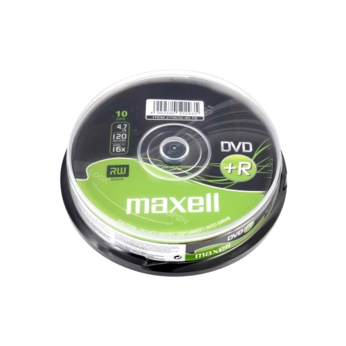 Maxell DVD+R 4,7 GB 16x – Confezione Spindle da 10 DVD