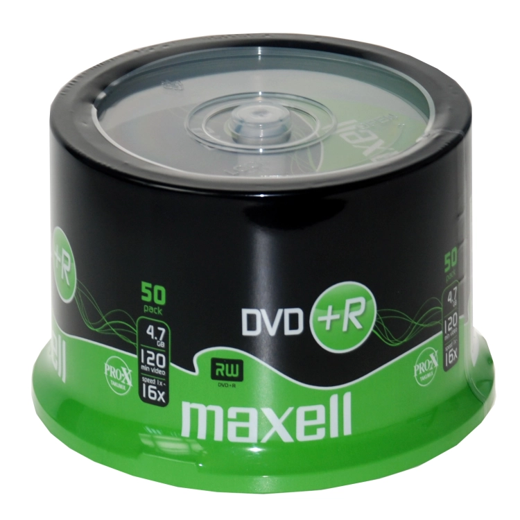 Maxell DVD+R 4,7 GB 16x – Confezione Spindle da 50 DVD