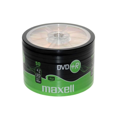 Maxell DVD+R 4,7 GB 16x – Confezione Shrink da 50 DVD