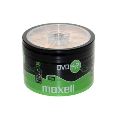 Maxell DVD+R 4,7 GB 16x – Confezione Shrink da 50 DVD