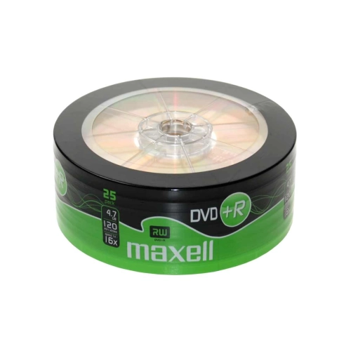 Maxell DVD+R 4,7 GB 16x – Confezione Shrink da 25 DVD