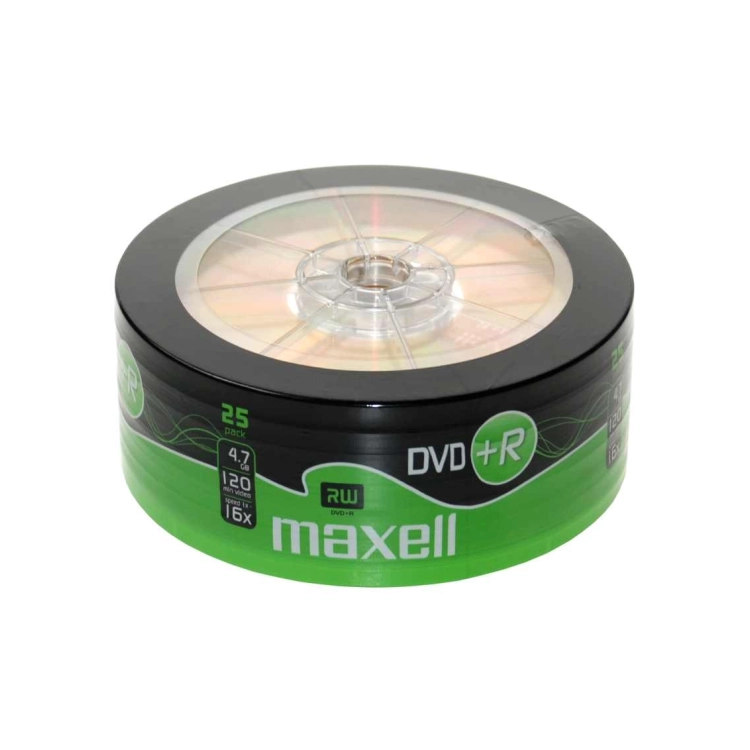 Maxell DVD+R 4,7 GB 16x – Confezione Shrink da 25 DVD