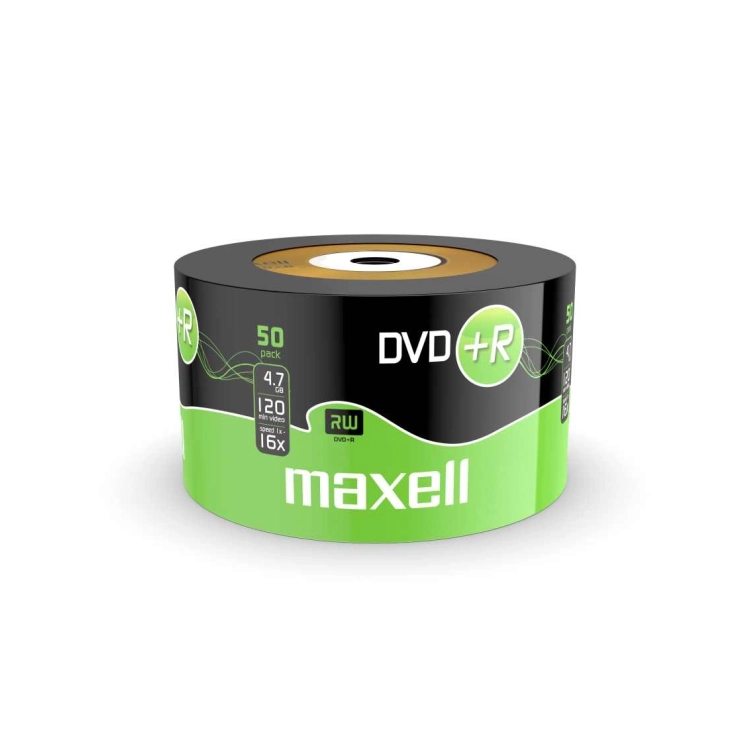 Maxell DVD+R 4,7 GB 16x – Dettaglio confezione Shrink da 25 DVD