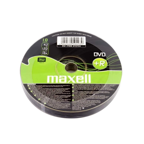 Maxell DVD+R 4,7 GB 16x – Confezione Shrink da 10 DVD