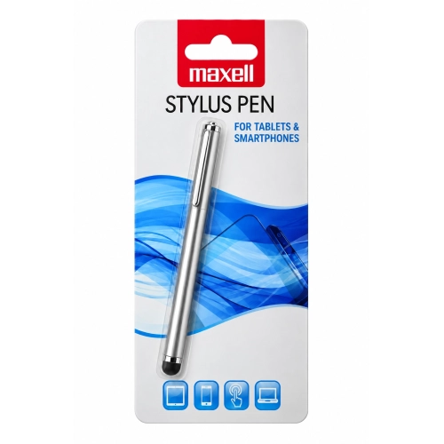 Maxell MB01 Slim Stylus Silver – Penna touch argento per tablet e smartphone