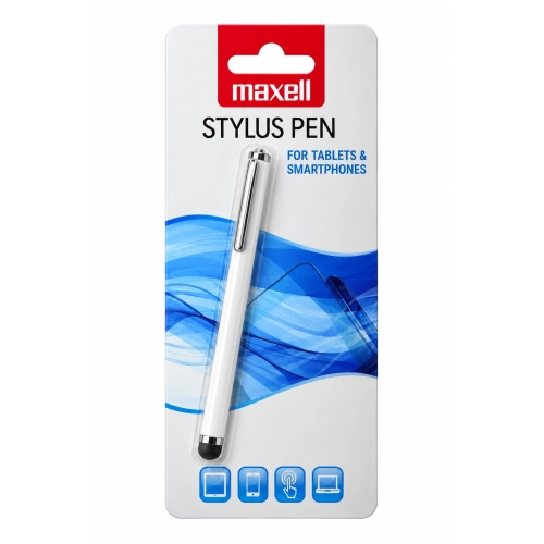 Maxell MB01 Slim Stylus White – Penna touch bianca per tablet e smartphone