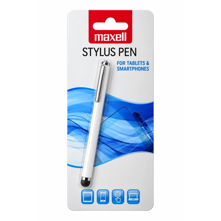 Maxell MB01 Slim Stylus White – Penna touch bianca per tablet e smartphone