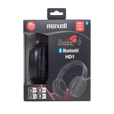 Maxell B13-HD1 Bass 13 – Cuffie wireless nere con padiglioni imbottiti