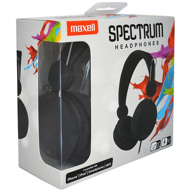 Maxell Spectrum – Cuffie cablate nere nella confezione originale