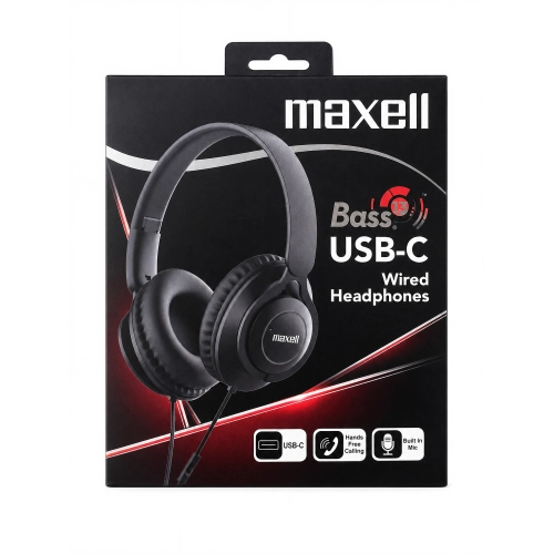 Maxell Bass 13 HD10 – Cuffie cablate USB-C nere con microfono integrato 2