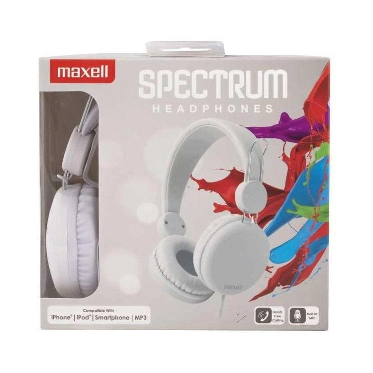 Maxell Spectrum – Cuffie cablate bianche nella confezione originale