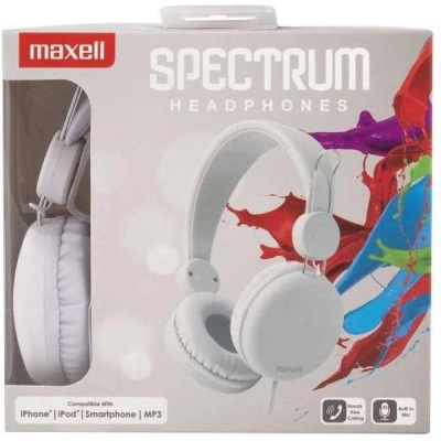 Maxell Spectrum – Cuffie cablate bianche nella confezione originale