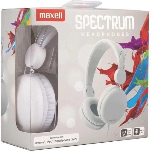 Maxell Spectrum – Cuffie cablate bianche con archetto regolabile 2