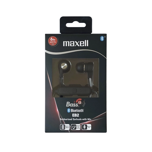 Maxell Bass 13 EB2 – Auricolari Bluetooth neri con microfono integrato 2