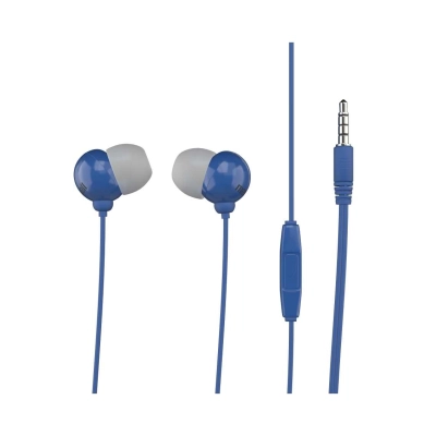 Maxell Plugz + Mic – Auricolari con cavo blu, microfono integrato e Jack da 3,5 mm