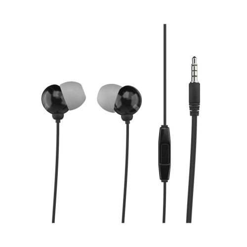 Maxell Plugz + Mic – Auricolari con cavo neri, microfono integrato e Jack da 3,5 mm