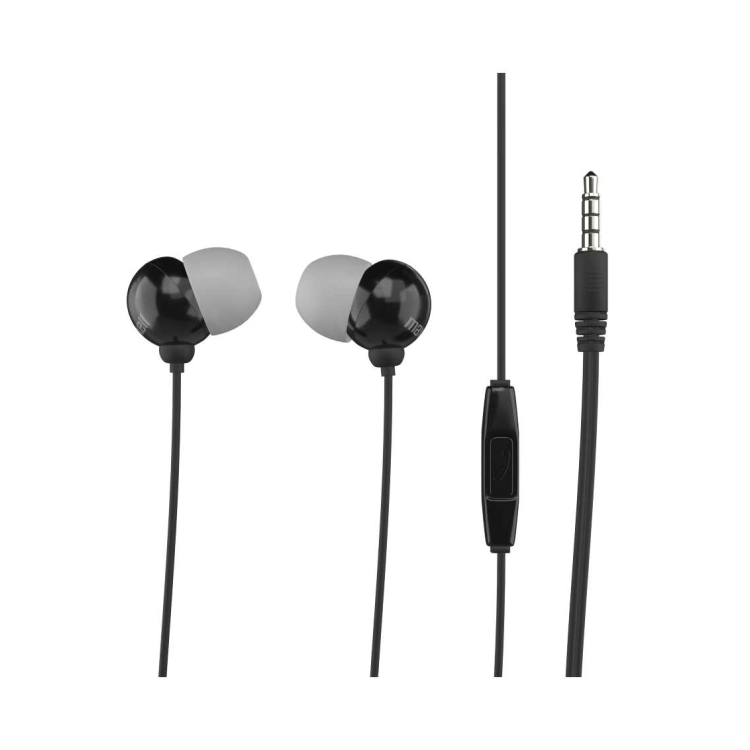 Maxell Plugz + Mic – Auricolari con cavo neri, microfono integrato e Jack da 3,5 mm