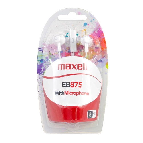 Maxell EB875 auricolari in-ear bianchi con microfono integrato e jack 3,5 mm – 304019 2