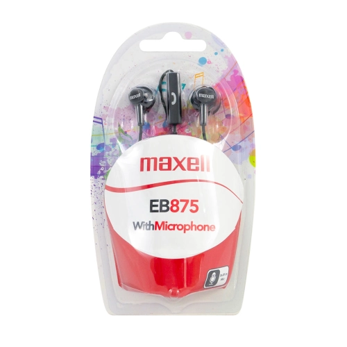 Maxell EB875 auricolari in-ear neri con microfono integrato e jack 3,5 mm – 304018 2