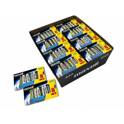 Batterie Maxell AAA LR03 MRO - vassoio da 384 batterie - 723803